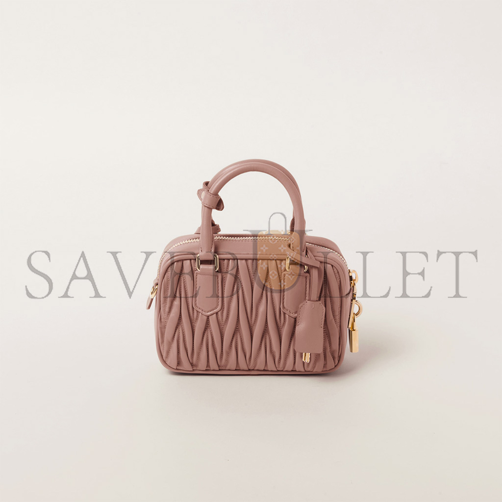 M1v M1v arcadie matelassÉ nappa leather bag 5bb123 (19*13*6cm)